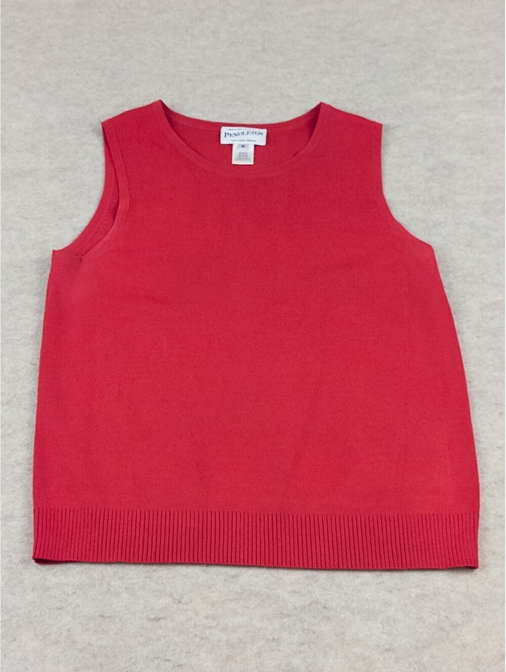 Pendleton Red Sleeveless Knit Top Medium
